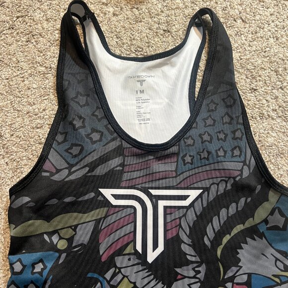 Takedown Star Spangled Wrestling Singlet - Picture 2 of 3